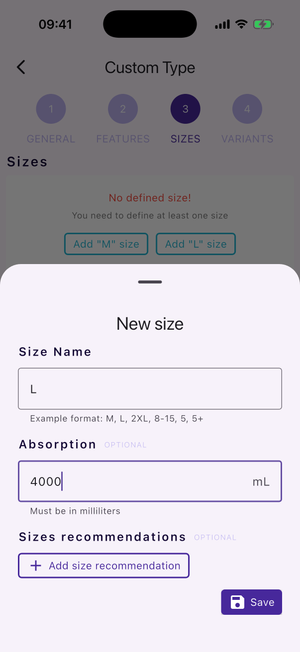 The New size bottom sheet