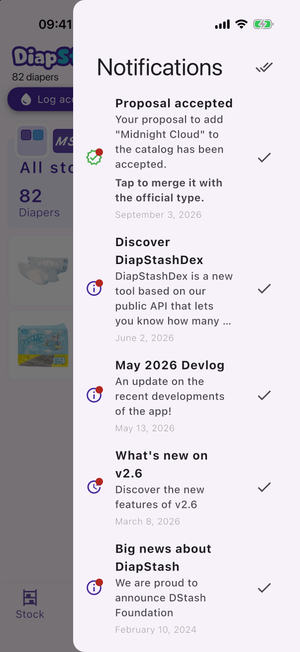 The "Proposal accepted" notification in the notification menu
