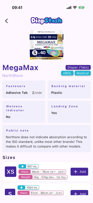 A type page: header, feature cards and public note