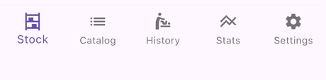 The five bottom navigation tabs